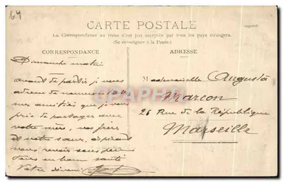 Biarritz-típico — No rochedo da Virgem durante a tempestade — Edição da loja Au Souvenir, n°29 — Verso