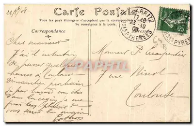 Bayonne — Widok Quai des Basques i mostu Génie — ND Phot — Rewers