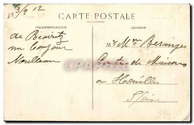 Biarritz Pittoresque — Atak fal na Skalę Niepokalanego — N° 72 — Wydawnictwo A. Simons - Clichs Pardailhan — Rewers