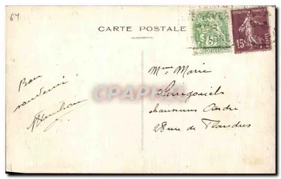 Hendaye (B.P.) — Hotel Eskualduna — Bulwar Plażowy — Rewers