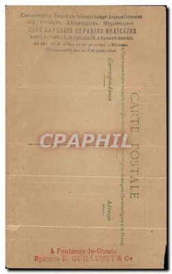 Bilhete postal antigo Paris Boulevard e Porta Saint Martin — Verso