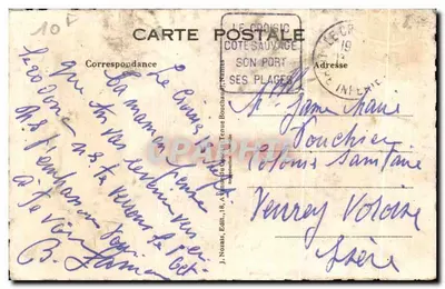 Stara pocztówka Czy niedługo dotrzemy Kapitan Dzieci Morskie — Rewers