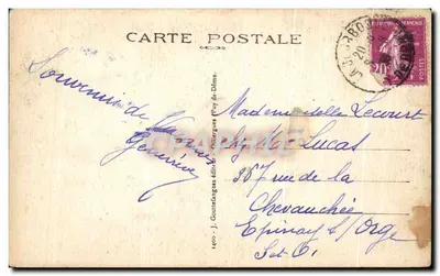 La Bourboule — Skoczek Plat à Barbe — Gdo — Rewers