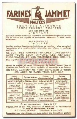 De Oude Provincies van Frankrijk — Bretagne — Uitgegeven door Farines Jammet — Achterkant