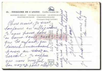 Cachos locais do Anjou — Montreuil-Bellay, Coudray-Macouard, Les Ponts-de-Cé, Beaufort-en-Vallée — Compagnie Marc Leclerc — Verso
