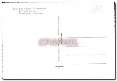 I Vosgi Pittoreschi — La Valle dei Laghi — Retournemer e Longemer — Edizione Robert (Alto Reno) — Verso