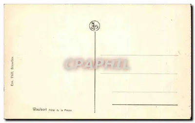 Waulsort — Hotel da Meuse — Editor Em. Thili, Bruxelas — Verso