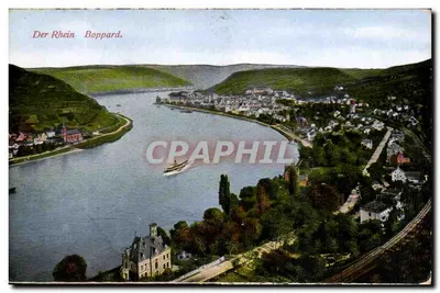 O Reno em Boppard — vista panorâmica — editor não identificado