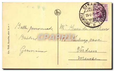 Dinant Cidadela e Igreja — Editor Erm. Thill, série 33, n°1 — Verso