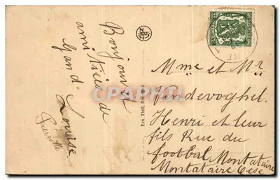 Stara pocztówka Gand Gent Eglise St Nicolas Beffroi Et Eglise St Bavon — Rewers
