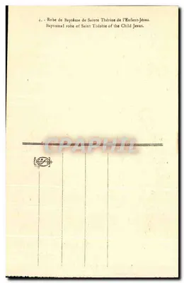 Vestido de Batismo de Santa Térêsa da Criança Jesus — n°4 — Verso