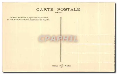 Missa do Meio-Nite — 1916 — forte de Douaumont — edição Verdun — Verso