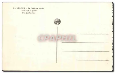 Verdun — O Palácio de Justiça — Éditions Verdun — Verso
