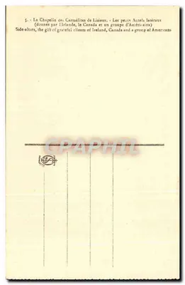 Cappella delle Carmelitane di Lisieux — Piccoli altari laterali — Editore non visibile — Verso