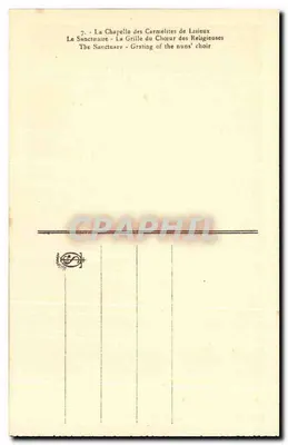 Sanctuaire — Kaplica Karмелitów w Lisieux — nr 7 — Rewers