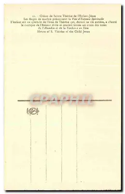 Caja de Santa Teresita del Niño Jesús — editor no visible, número de serie ilegible — Reverso