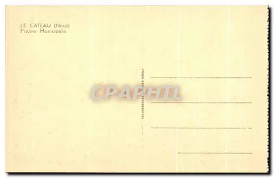 Le Cateau (Nord) — Piscina Municipal — Héliogravure Macon — Verso