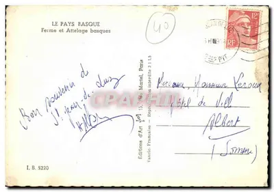 Fazenda e Carroça Basca — Éditions d'Art, Paris — n° 15 — Verso