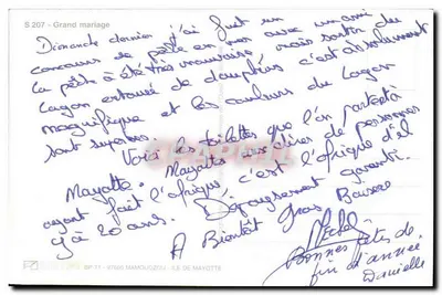 Hochzeitsfeier auf Mayotte — Insel Mayotte — S 207 — Rückseite