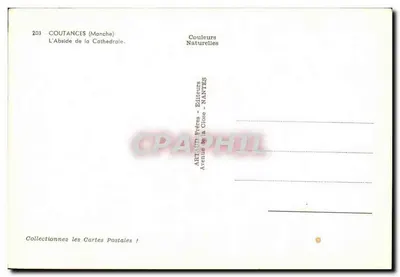 Coutances (Manche) — Abside de la Cathédrale — Artaud Frères, Nantes — Verso