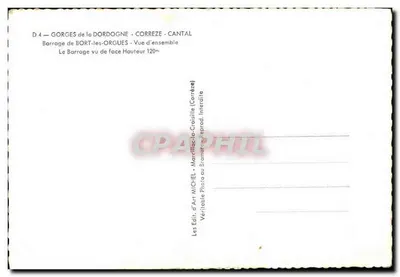 Presas de Bort-les-Orgues — vista general y cara frontal — editor Art Michel — Reverso