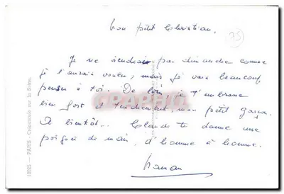 Paris - A Sena ao crepúsculo — editor Les Éditions Albert Dénier, n° 10025 — Verso
