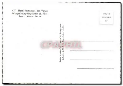 Lobo ruivo — deitado sobre um tronco de árvore — Edição da Europa Pierron, Sarreguemines — Verso