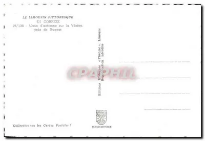 Manhã de outono sobre a Vézère — perto de Bugeat — Edições Méxichrome, Limoges — Verso