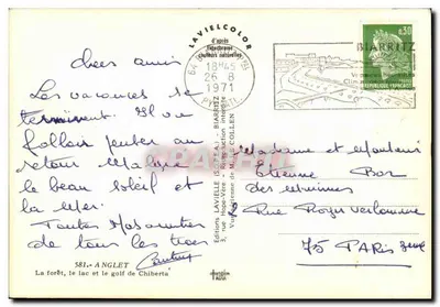 A floresta, o lago e o golfe de Chiberta — Anglet — Edições LAVIELLE — Verso