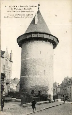 Rouen - Torre do Castelo de Felipe-Augusto, chamada Torre de Joana d'Arc — J. C. Rouen