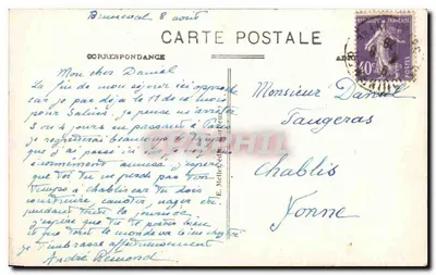 St-JOUIN-sur-MER (S.-Inf.) — Vista tomada desde la Falaise — editor desconocido, n° 632 — Reverso