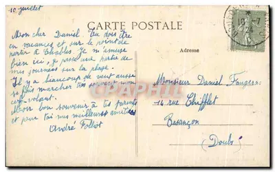 Fort-Mahon — La Plage et les Chalets (Côté gauche) — Édition des Galeries de la Mer, n°13 — Rewers