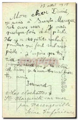 Dieppe — A Estação Marítima — Chegada de um Paquebote — A. Beltenmon, n°2500 — Verso