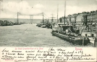 O Ponte Transbordeur e a Sena — Rouen — St. & Co. n° 8728
