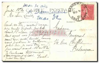 Hôtel de France — Sankt Wendel, Alemanha — n° 38 — Verso