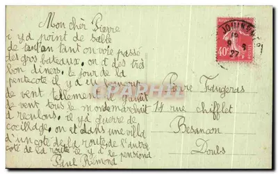 Environs de St-Jouin-sur-Mer — LA POTERIE (Seine-Inf.) — O Farol — Editor L. Mellet, Harfleur — Verso