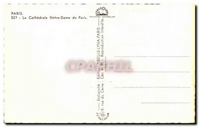 Notre-Dame de Paris — vista triptyque — Edição Lyma, n°527 — Verso