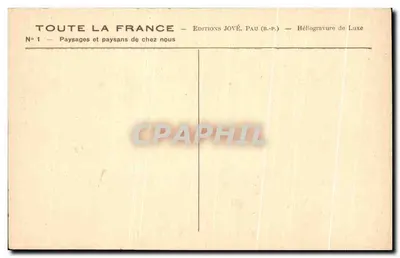 Paisaje fluvial con vapor — Ediciones Jové, Pau — N°1 — Reverso