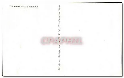 Oradour-sur-Glane — Memória e lembrança — Editada em benefício da A.N.F.M. de Oradour-sur-Glane — Verso