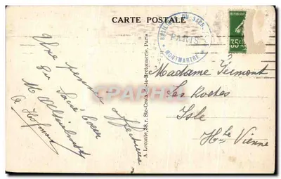 Paris - Le Vieux Montmartre — Basílica do Sagrado Coração, editor T.77, n°134 — Verso