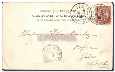 Bilhete postal antigo Sedan O Estado-Maior Alemão Na Marfee Durante A Batalha De Sedan 1870 Militaria — Verso