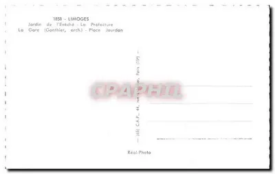 Limoges — widok panoramiczny — Réal-Photo, Paryż — Rewers