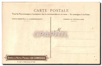 Saint-Martin-du-Canigou — Abbazia — pubblicità per la liqueur Canigou, edita da R. du C. Perpignan N° 231 — Verso