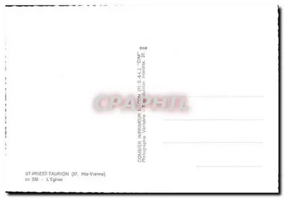St-Priest-Taurion — Widok na kościoł — Wydawca CIM — Rewers