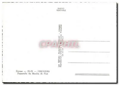 Most Moulin de Piot — Creuse — 25-31 — CHENIERS — Rewers