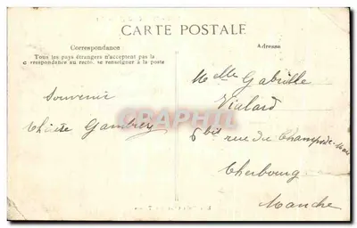 Bilhete postal antigo Courdimanche — Verso