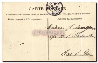 L'ISLE-ADAM (S.-et-O.) — A Mesa de Cassan — O Bilhete Postal Antigo — Verso