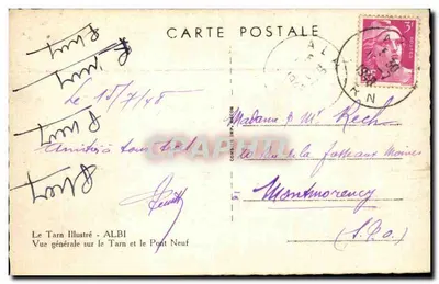 Vista geral sobre o Tarn e o Ponte Nova — Le Tarn Illustré - ALBI — Verso