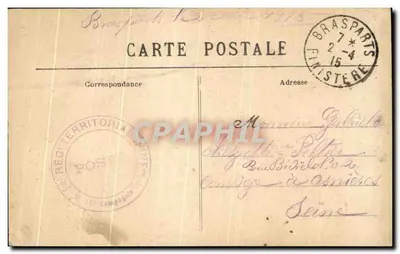 Muchacha en traje folclórico — Feliz cumpleaños — La Doaré, foto, Châtesulim — Reverso