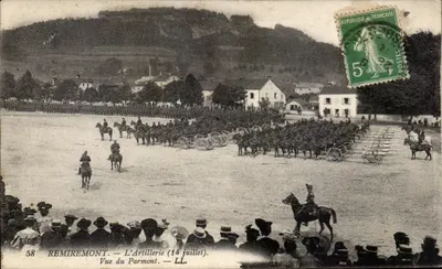 Remiremont — Die Artillerie (14. Juli) — Ansicht des Parmont — LL